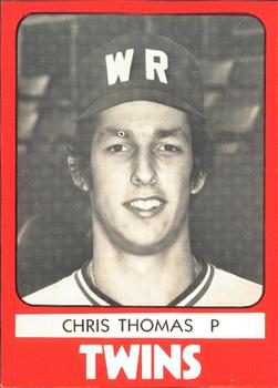 1980 TCMA Wisconsin Rapids Twins #11 Chris D. Thomas Front
