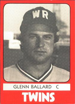 1980 TCMA Wisconsin Rapids Twins #14 Glenn Ballard Front