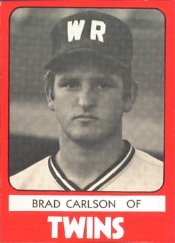 1980 TCMA Wisconsin Rapids Twins #21 Brad Carlson Front
