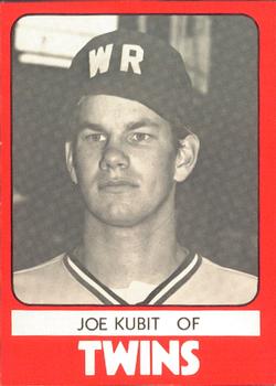 1980 TCMA Wisconsin Rapids Twins #23 Joe Kubit Front