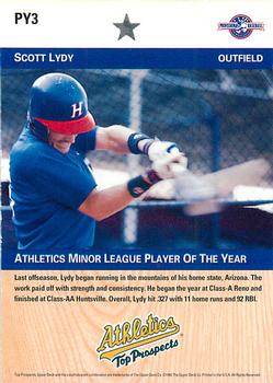 1992 Upper Deck Minor League - Player of the Year #PY3 Scott Lydy Back