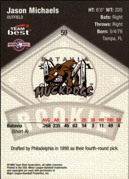 1999 Team Best Rookie #59 Jason Michaels Back