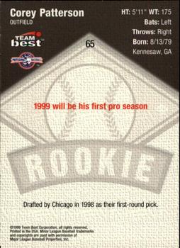 1999 Team Best Rookie #65 Corey Patterson Back