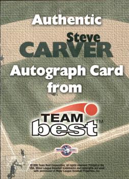1999 Team Best Rookie #NNO Steve Carver Back