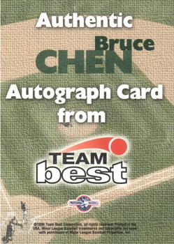 1999 Team Best Rookie - Autographs #NNO Bruce Chen Back
