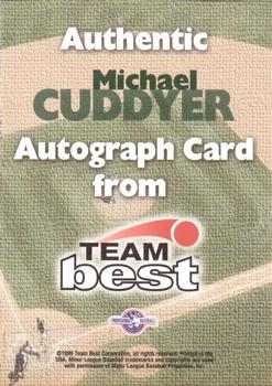 1999 Team Best Rookie - Autographs #NNO Michael Cuddyer Back