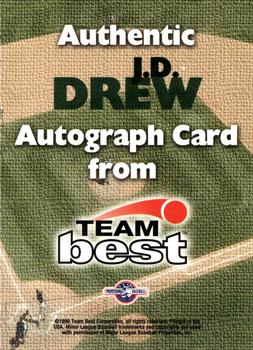 1999 Team Best Rookie - Autographs #NNO J.D. Drew Back
