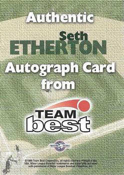 1999 Team Best Rookie - Autographs #NNO Seth Etherton Back