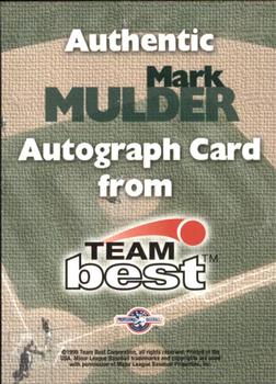 1999 Team Best Rookie - Autographs #NNO Mark Mulder Back
