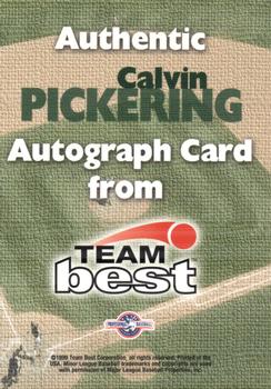 1999 Team Best Rookie - Autographs #NNO Calvin Pickering Back