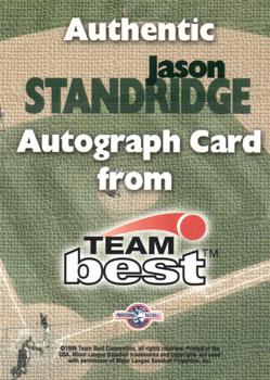 1999 Team Best Rookie #NNO Jason Standridge Back
