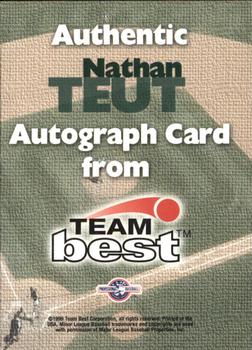 1999 Team Best Rookie - Autographs #NNO Nate Teut Back