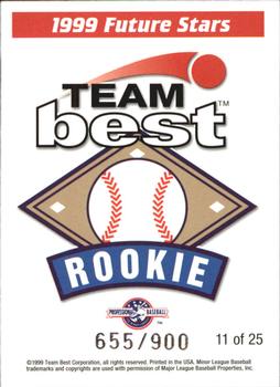 1999 Team Best Rookie #11 Bubba Crosby / Ryan Moskau Back