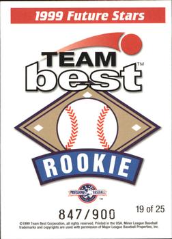 1999 Team Best Rookie - 1999 Future Stars #19 Rick Ankiel / Chad Hutchinson Back