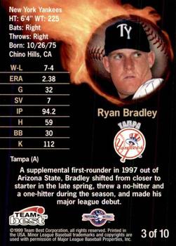 1999 Team Best Rookie - Best Guns #3 Ryan Bradley Back