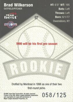 1999 Team Best Rookie - Silver #97 Brad Wilkerson Back