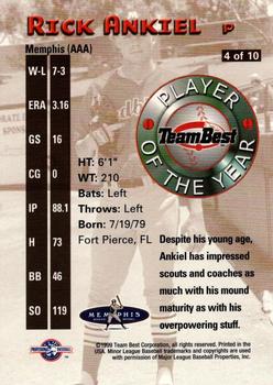 1999 Team Best Player of the Year - Player of the Year #4 Rick Ankiel Back