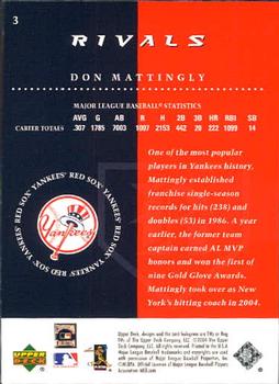 2004 UD Rivals #3 Don Mattingly Back