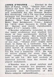 1950-56 Callahan Hall of Fame #NNO Jim O'Rourke Back