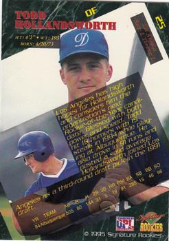 1995 Signature Rookies #25 Todd Hollandsworth Back