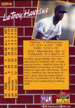 1995 Signature Rookies - Organizational Player of the Year #OP4 LaTroy Hawkins Back