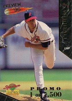 1995 Signature Rookies - Preview '95 Promos #P-1 Brad Woodall Front