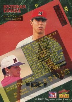 1995 Signature Rookies - Signatures #32 Esteban Loaiza Back