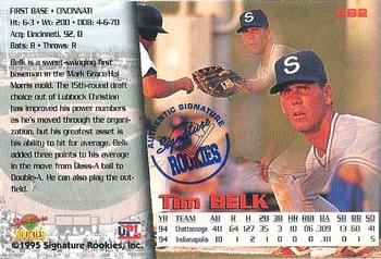 1995 Signature Rookies Old Judge - All-Stars Signatures #AS2 Tim Belk Back