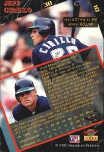1995 Signature Rookies Old Judge - Preview '95 #10 Jeff Cirillo Back