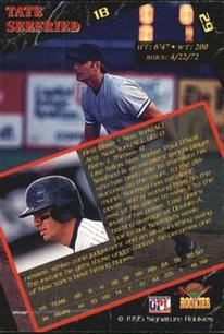 1995 Signature Rookies Old Judge - Preview '95 #29 Tate Seefried Back