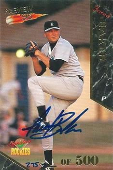 1995 Signature Rookies Old Judge - Preview '95 Signatures #3 Jared Baker Front