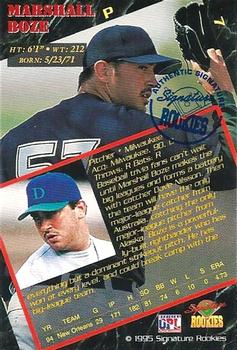 1995 Signature Rookies Old Judge - Preview '95 Signatures #7 Marshall Boze Back