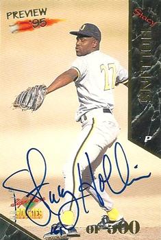 1995 Signature Rookies Old Judge - Preview '95 Signatures #17 Stacy Hollins Front