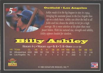 1995 Signature Rookies Old Judge - Star Squad #5 Billy Ashley Back
