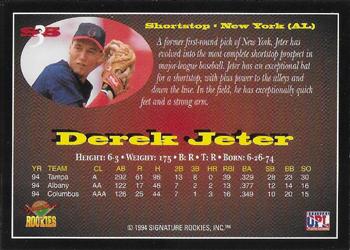 1995 Signature Rookies Old Judge - Star Squad Authentic Signatures #3 Derek Jeter Back