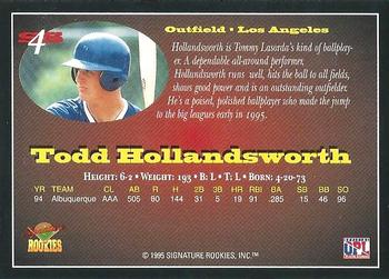 1995 Signature Rookies Old Judge - Star Squad Authentic Signatures #4 Todd Hollandsworth Back