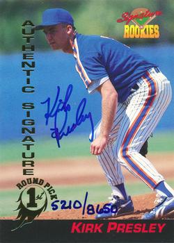 1994 Signature Rookies - Authentic Signatures #45 Kirk Presley Front