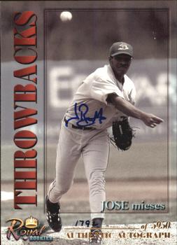 2001 Royal Rookies Throwbacks - Autographs #4 Jose Mieses Front