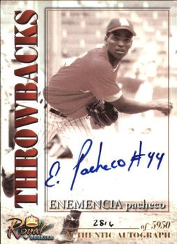 2001 Royal Rookies Throwbacks - Autographs #27 Enemencio Pacheco Front