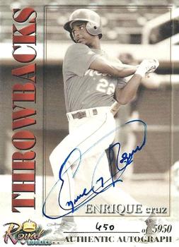 2001 Royal Rookies Throwbacks - Autographs #3 Enrique Cruz Front