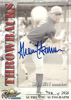 2001 Royal Rookies Throwbacks - Autographs #31 Shawn Sonnier Front