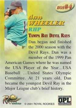 2001 Royal Rookies Throwbacks - Boys of Summer #BOS4 Dan Wheeler Back