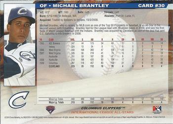 2010 Choice International League All-Stars #30 Michael Brantley Back