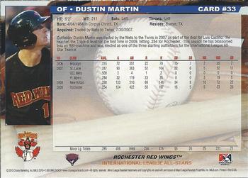 2010 Choice International League All-Stars #33 Dustin Martin Back