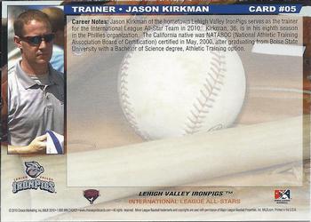 2010 Choice International League All-Stars #5 Jason Kirkman Back