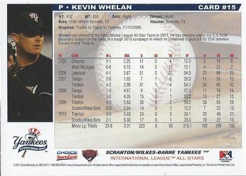 2011 Choice International League All-Stars #15 Kevin Whelan Back