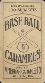 1909-11 American Caramel (E90-1) #NNO Ty Cobb Back