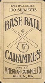 1909-11 American Caramel (E90-1) #NNO Patsy Dougherty Back