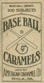 1909-11 American Caramel (E90-1) #NNO Eddie Grant Back