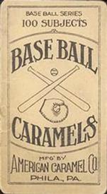 1909-11 American Caramel (E90-1) #NNO Willie Keeler Back